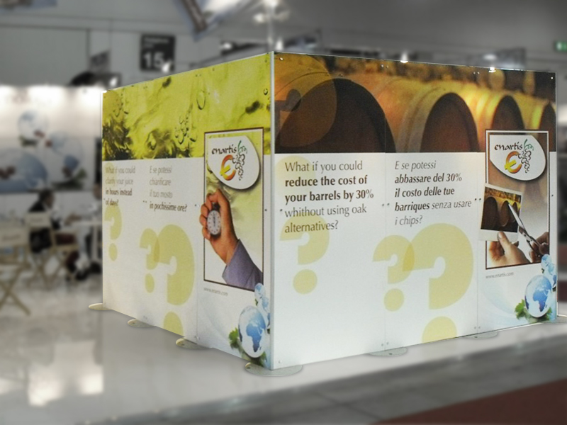 Montage de stand d'exposition Quadra Mono 5 Fastand accessori stand fiera