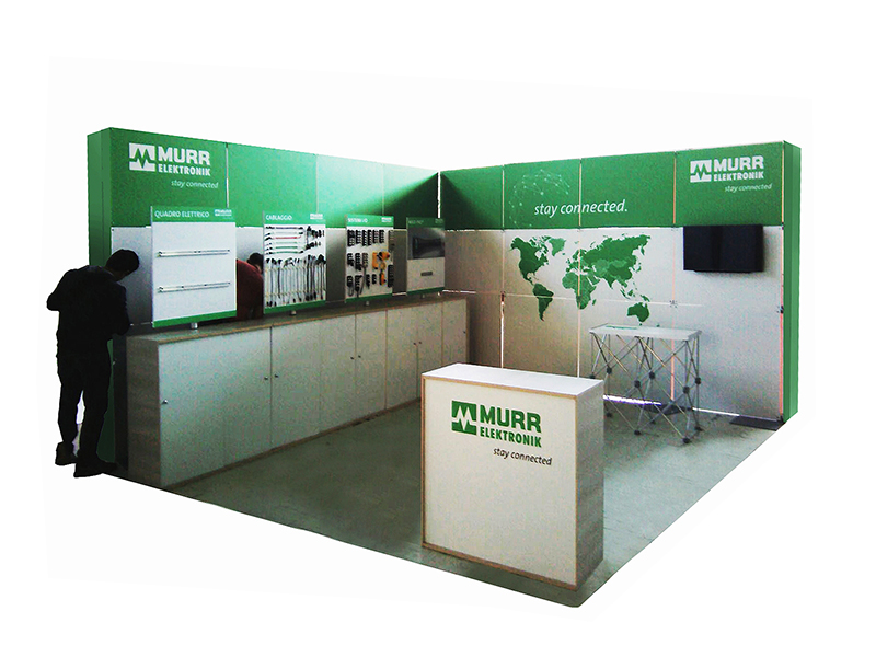 Montage de stand d'exposition Quadra Mono 2 Fastand accessori stand fiera