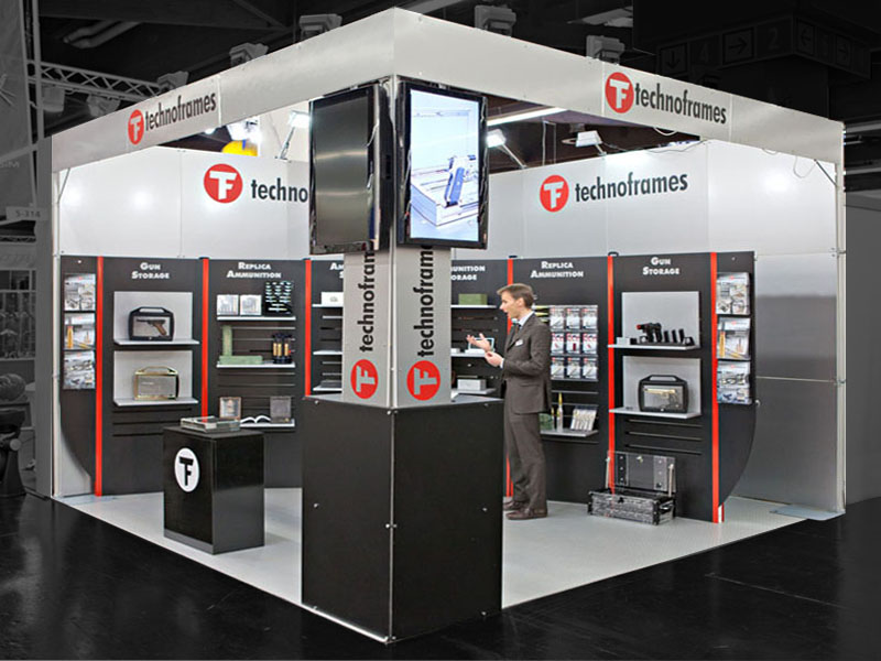 Montage de stand d'exposition Quadra Mono 14 Fastand accessori stand fiera