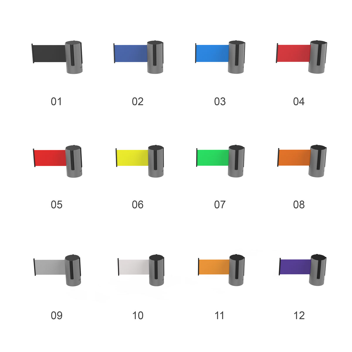 Poteau à sangle rétractable