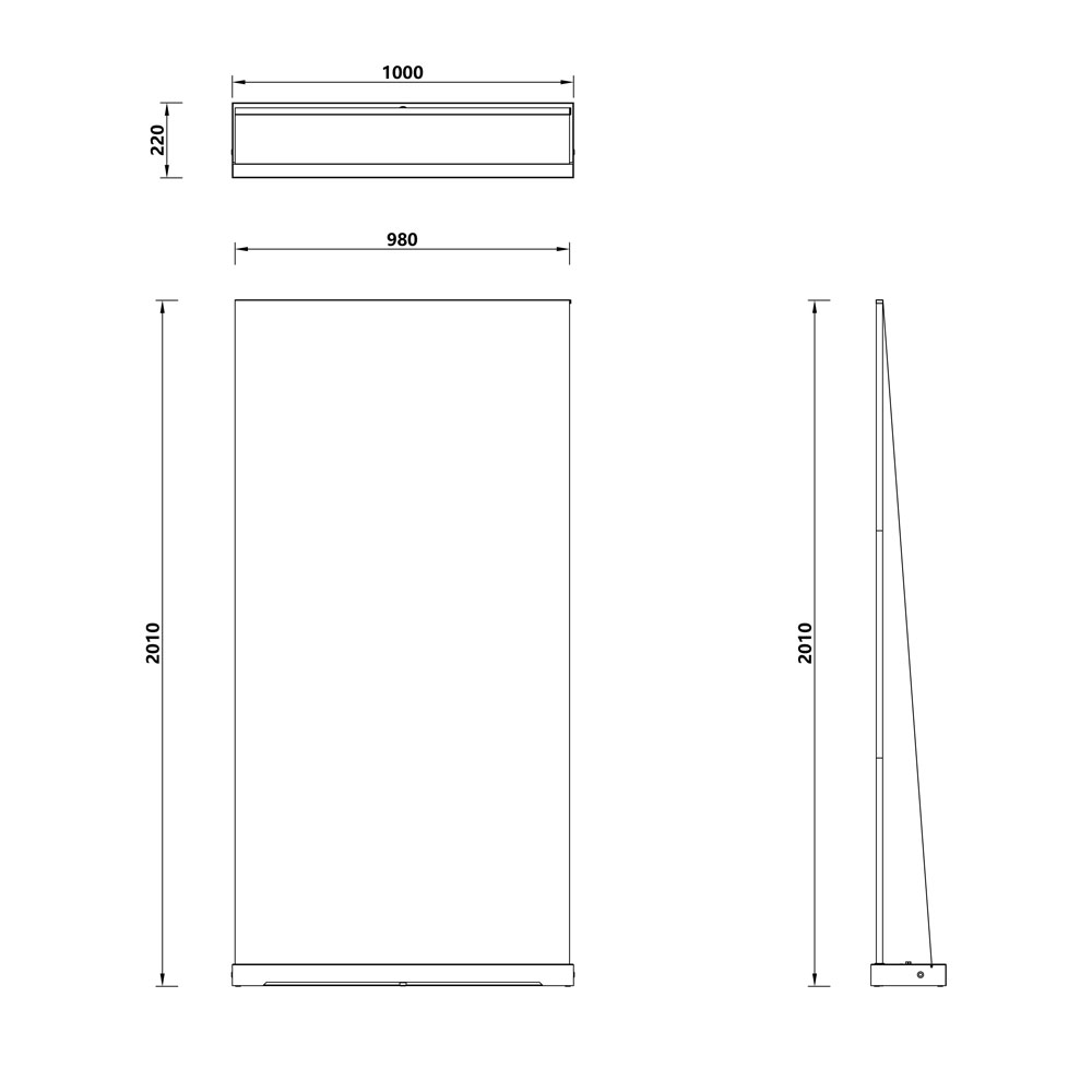VELO100 misure roll-up espositore