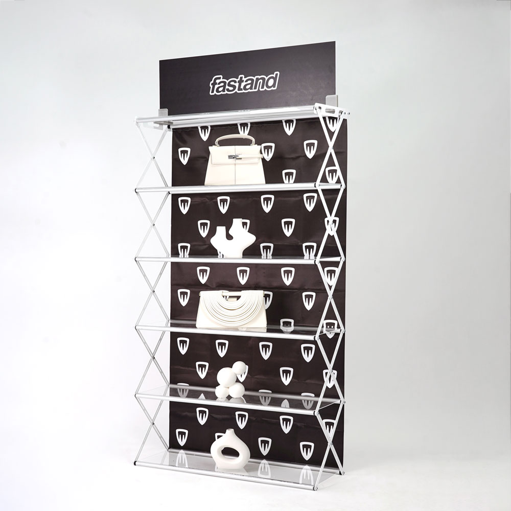 présentoir à étagères portable