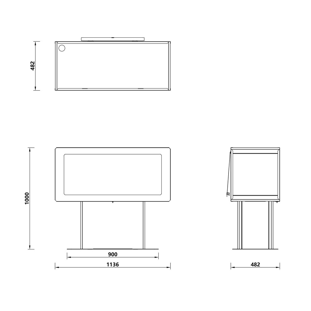 maximus comptoir de réception lumineux