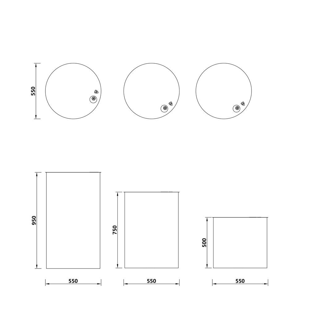 présentoir cylindrique
