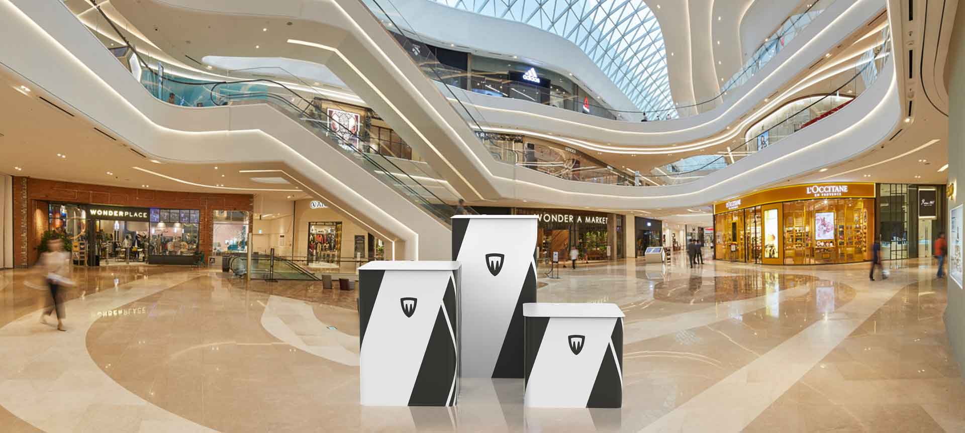 présentoir rectangulaire