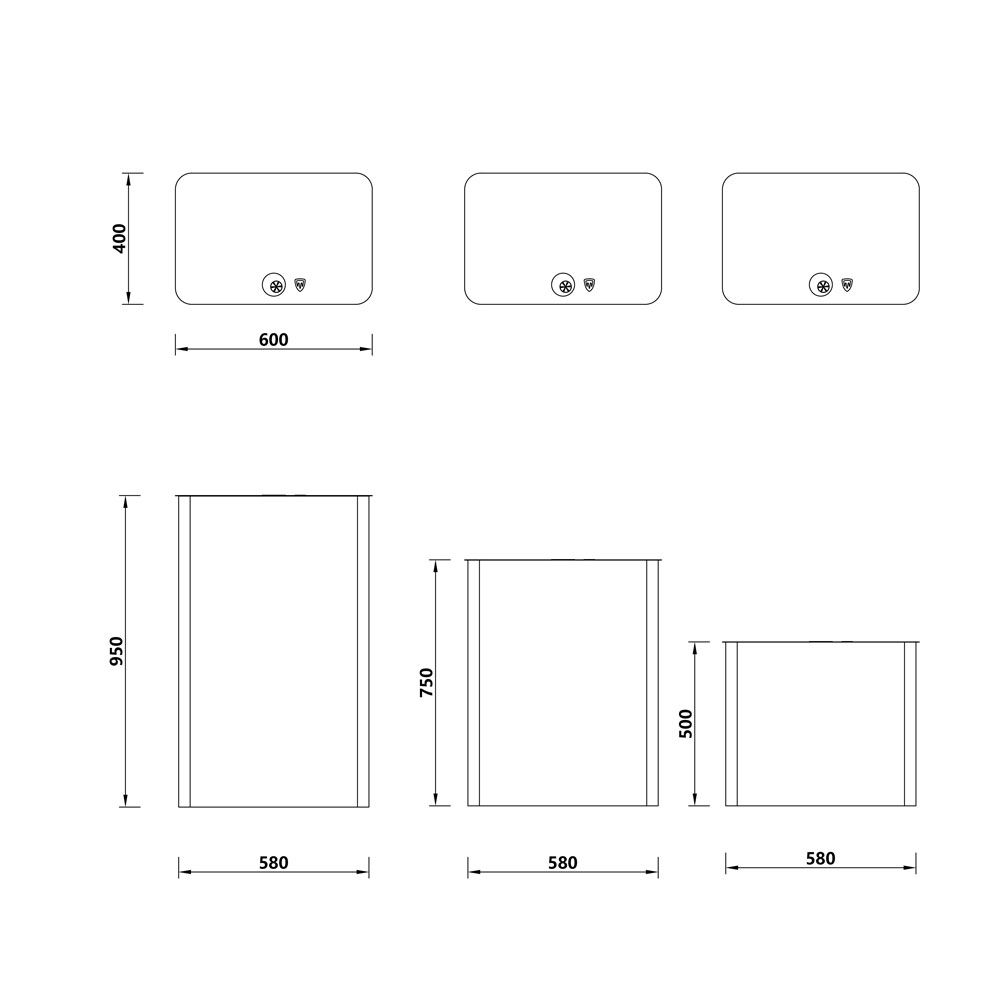présentoir rectangulaire