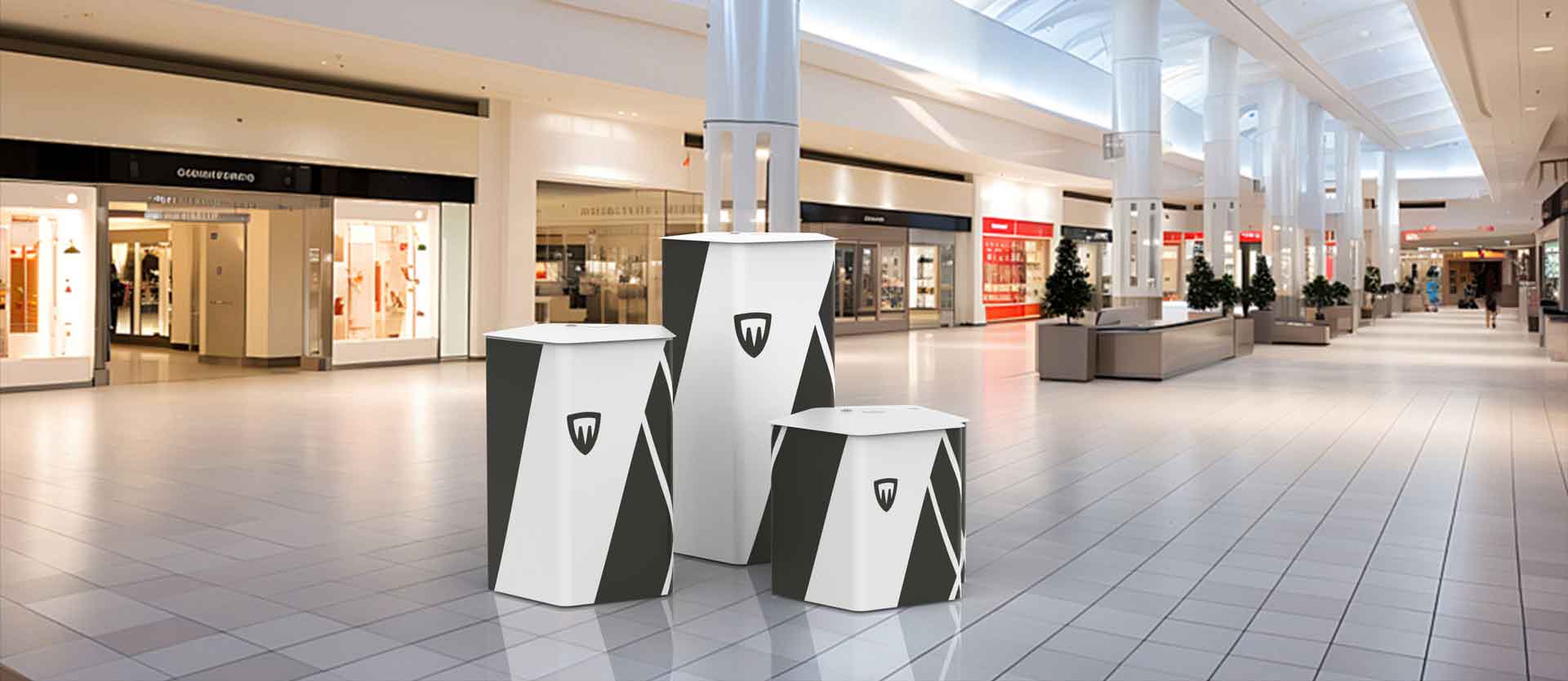 présentoir pentagonal