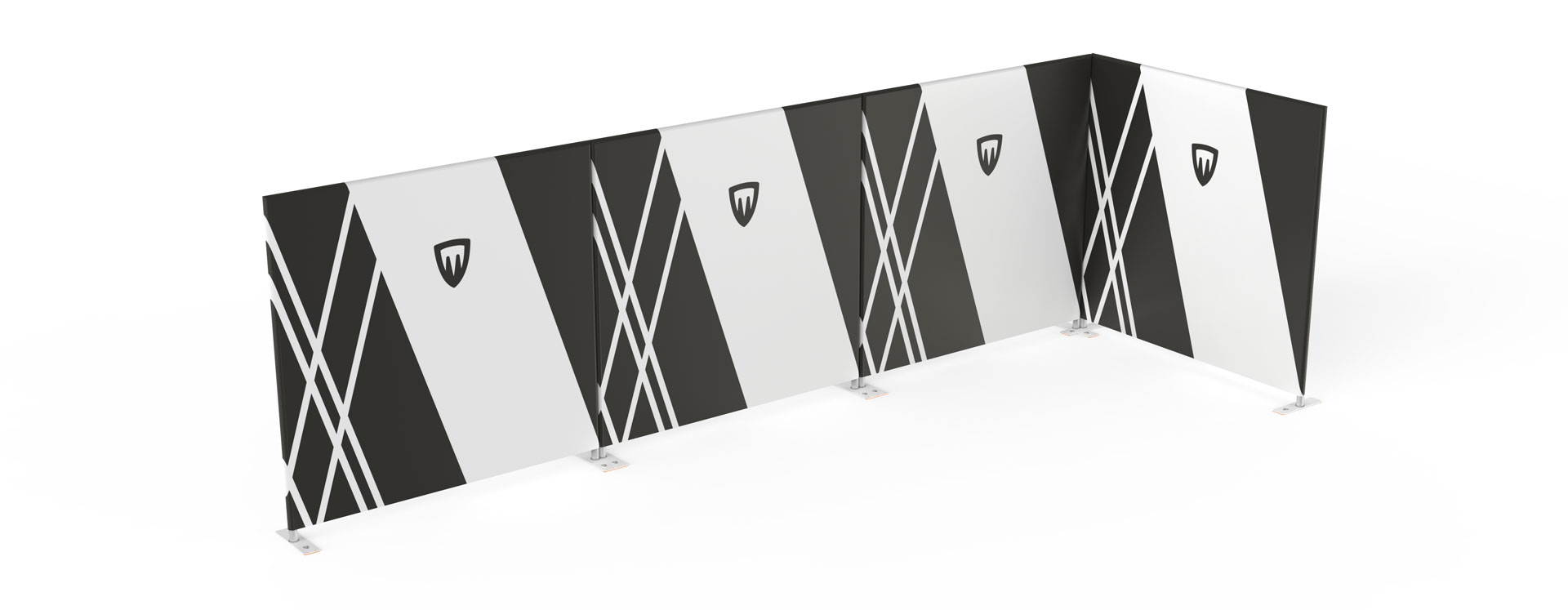 Mur autoportant pour une foire commerciale