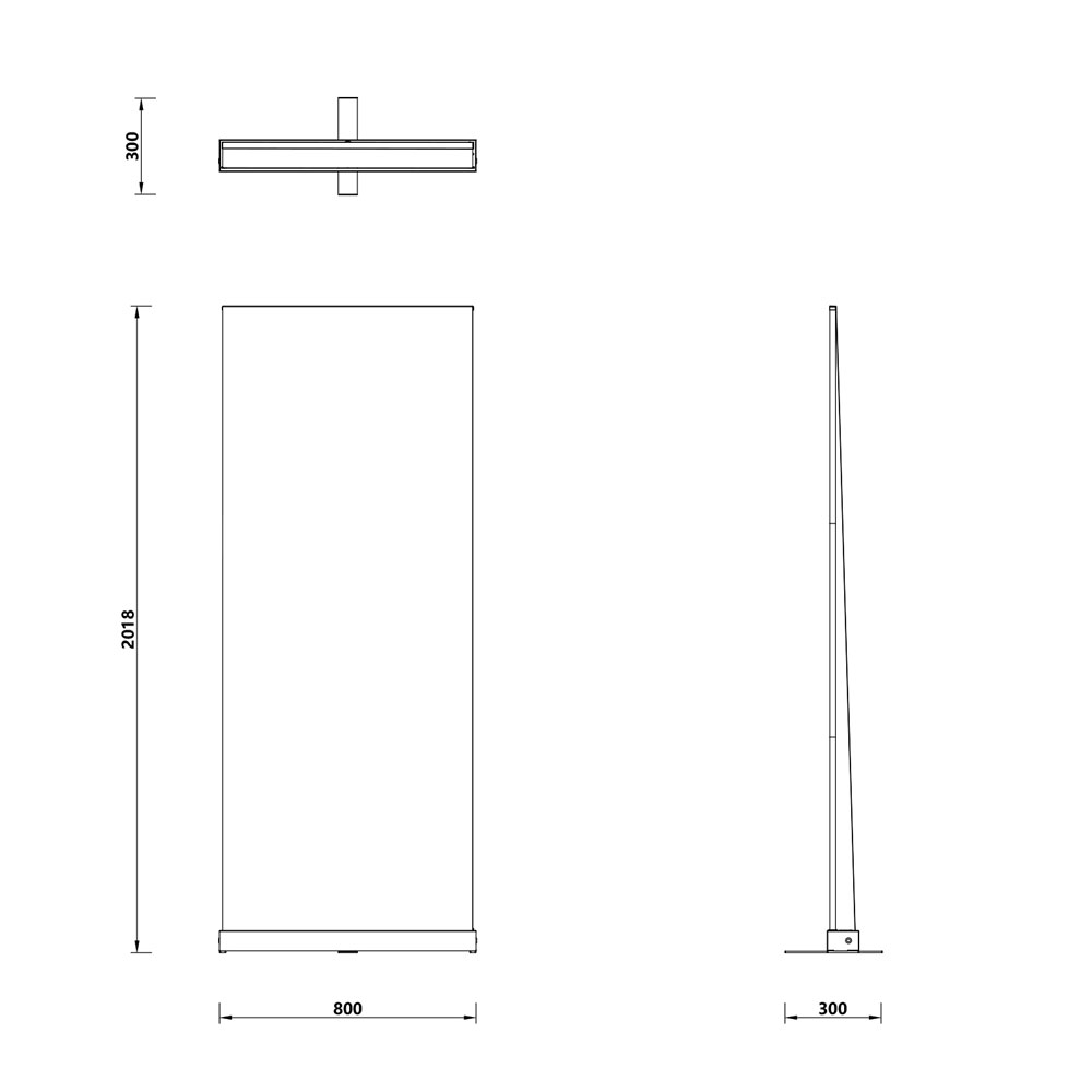 présentoir à bannière enroulable