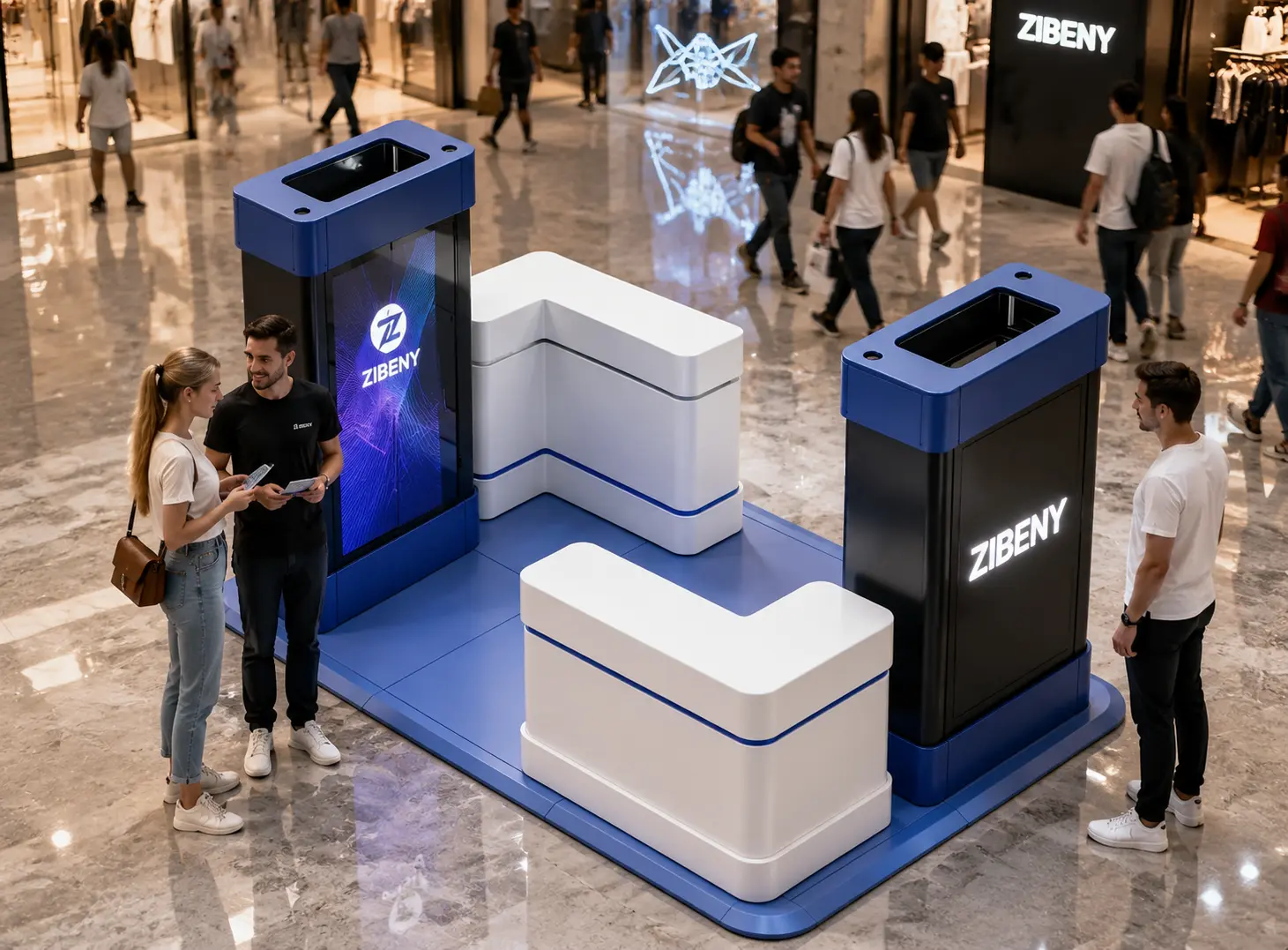 4 (4) stand pour centre commercial
