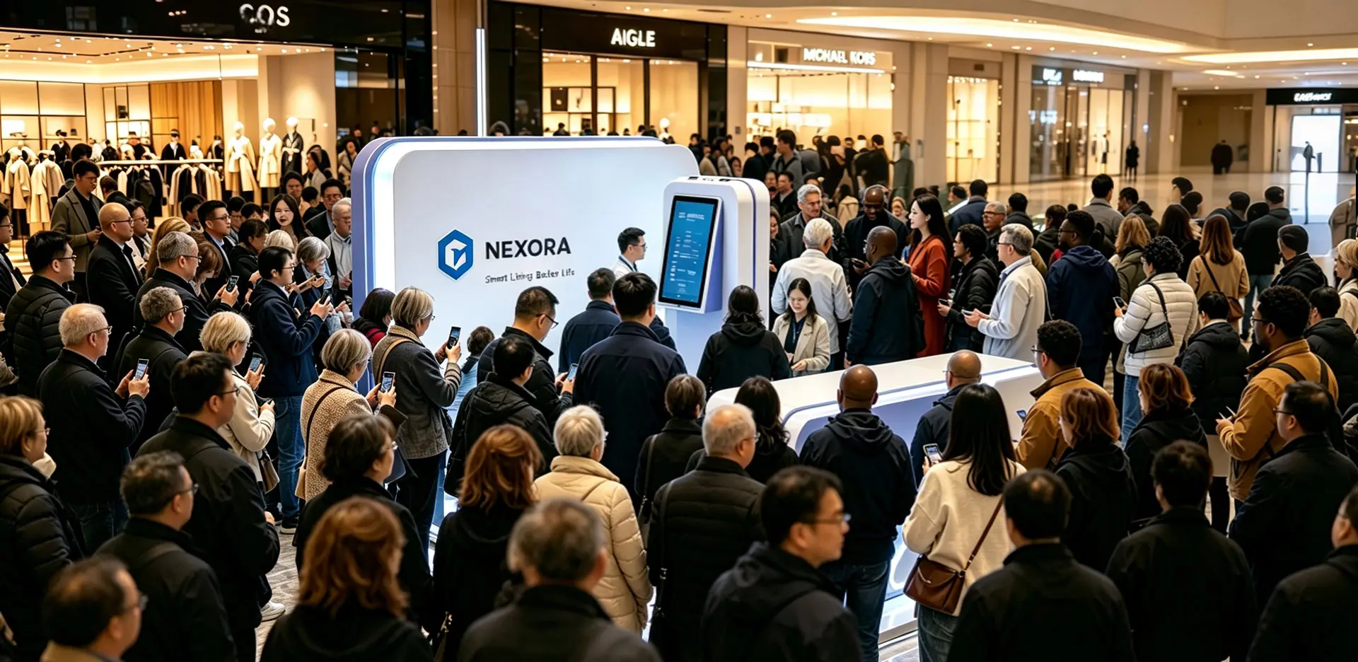mallkiosk Comptoir de réception portable "Nuvola"